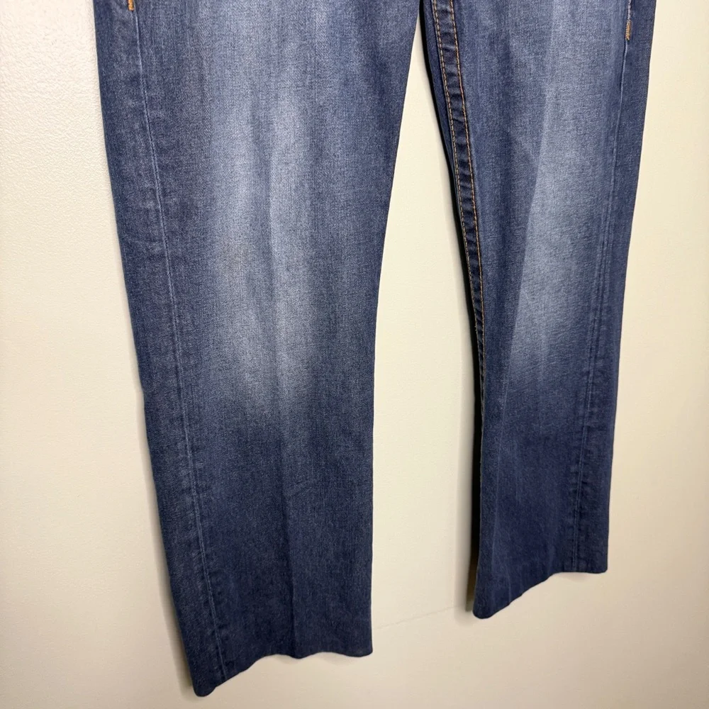 True Religion Men’s Slim Denim Jeans Boqd Lost Lagoon Blue Size 34 Hemmed‎